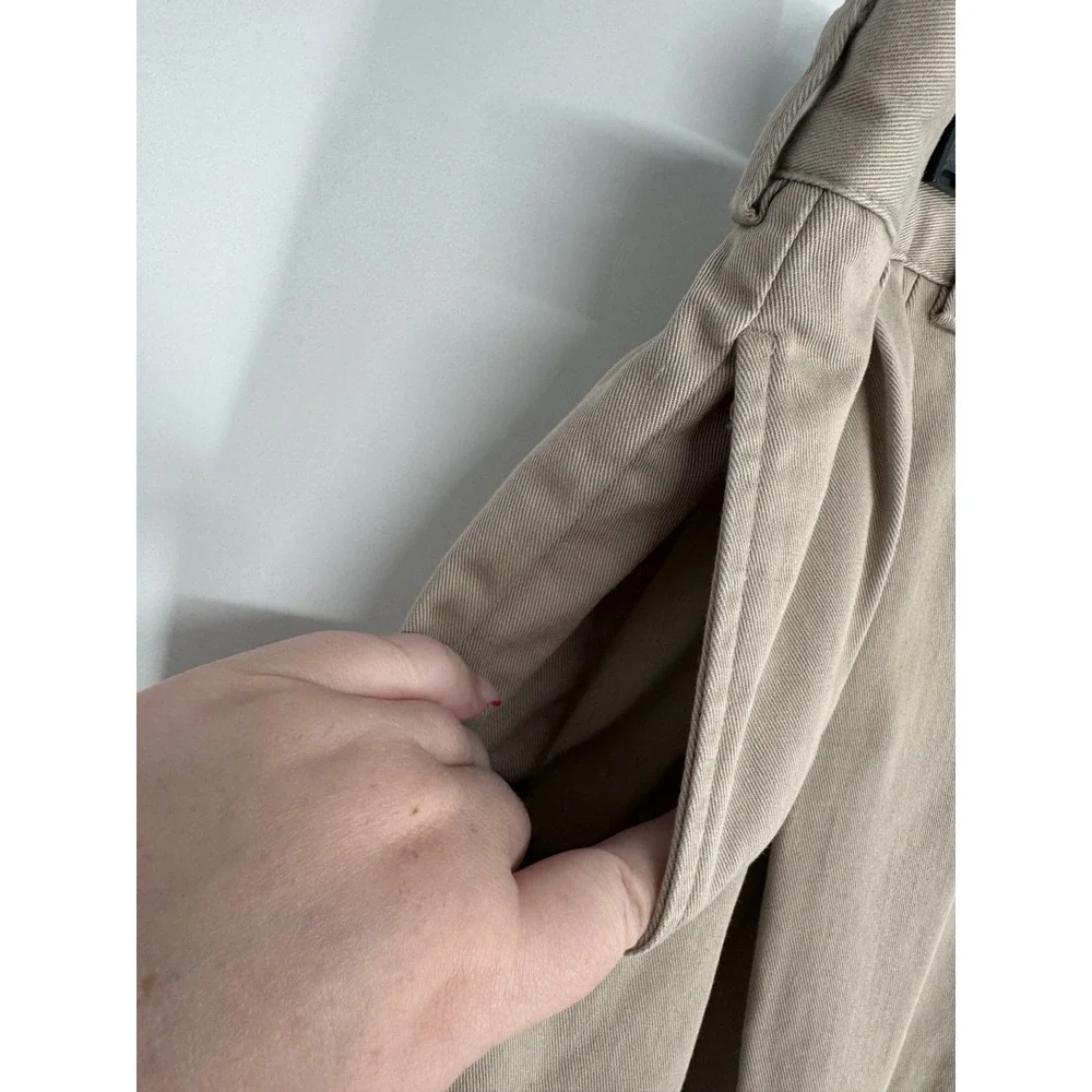 Polo Ralph Lauren Hammond Chino Pants Vintage 35x32 Khaki Cuffed Pleated Baggy